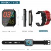 Smart Watches for Men Women,Fitness Tracker with Heart Rate Monitor Sport AMOLED Display Swimming Waterproof Watch for Android/ iOS/Phones, Black