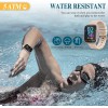 Smart Watches for Men Women,Fitness Tracker with Heart Rate Monitor Sport AMOLED Display Swimming Waterproof Watch for Android/ iOS/Phones, Black